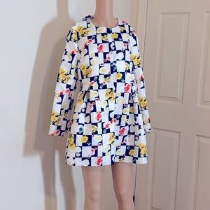 NWT White Floral Button-down Jacket Size Small /Medium